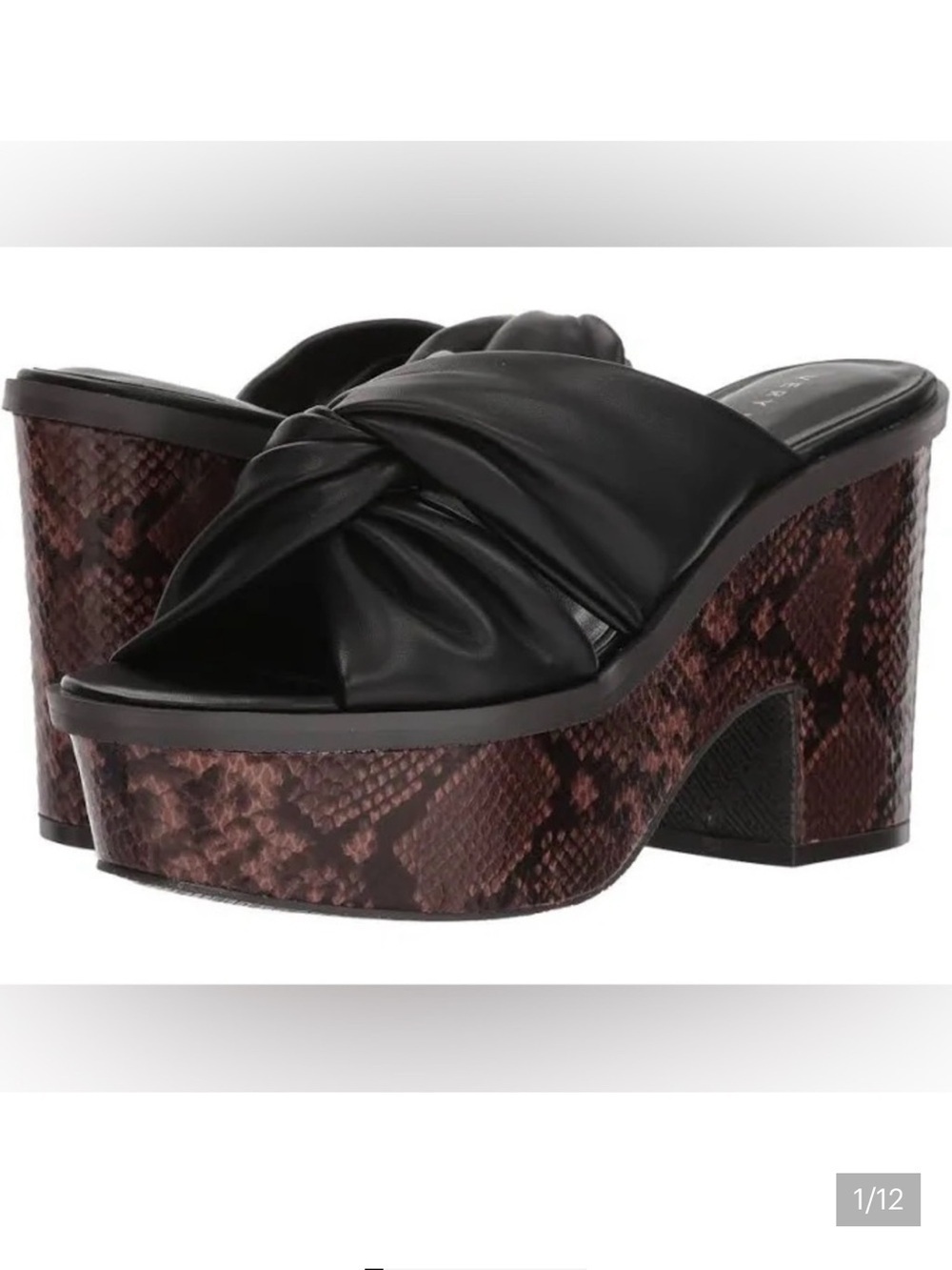 Very Volatile Platform Snakeskin Print Heels